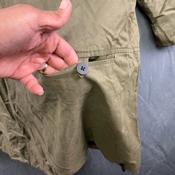 Zara Basic Outerwear Full Zip Hooded Parka Inditex Cargo 3/4 sleeve NN-03 - Picture 7 of 15